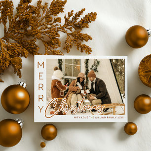 Pour Fêtes Annuelles Cartes de Noël familiales 4 photos Cozy Winter   