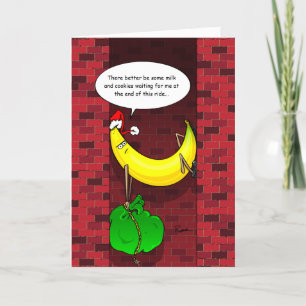 Pour Fêtes Annuelles Cartes de Noël Funny Banana   Salutation de vacanc