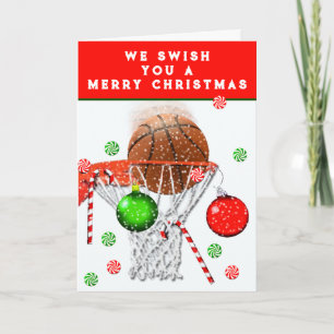Pour Fêtes Annuelles Cartes de Noël Funny Basketball