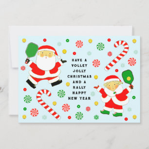 Pour Fêtes Annuelles Cartes de Noël Funny Pickleball