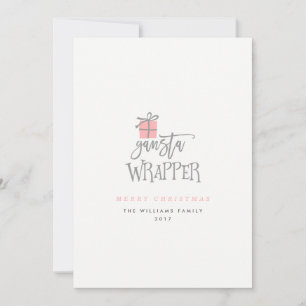 Pour Fêtes Annuelles Cartes de Noël Gangsta Wrapper