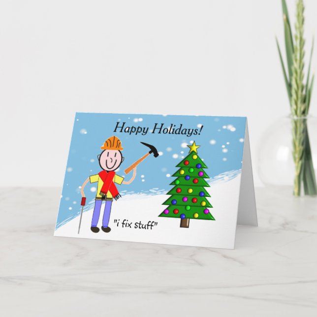 Pour Fêtes Annuelles Cartes de Noël Handman (Devant)