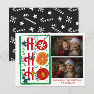 Pour Fêtes Annuelles Cartes de Noël Ho Ho Ho   Photo Vacances 