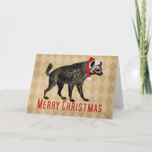Pour Fêtes Annuelles Cartes de Noël Hyena vintage