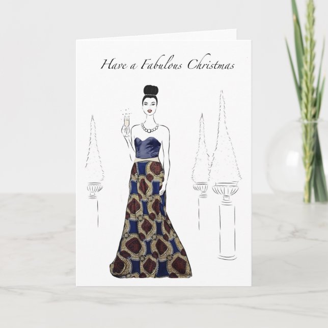 Pour Fêtes Annuelles Cartes de Noël Illustration de mode (Devant)