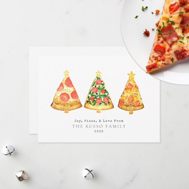 Pour Fêtes Annuelles Cartes de Noël Joy Pizzas Love Christmas (Créateur téléchargé)