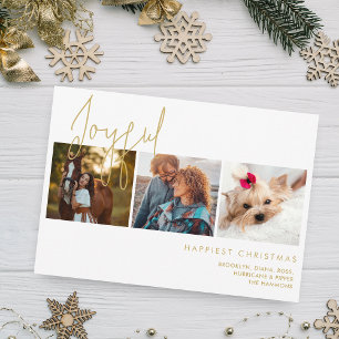 Pour Fêtes Annuelles Cartes de Noël Joyeuses Élégantes avec Effet d'Or
