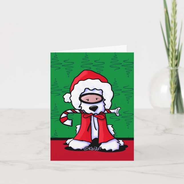 Pour Fêtes Annuelles Cartes de Noël KiniArt Snorkle Westie (Devant)