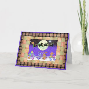 Pour Fêtes Annuelles Cartes de Noël Lapin