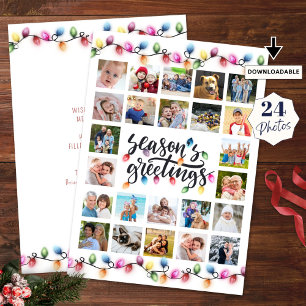 Pour Fêtes Annuelles Cartes de Noël Lumières Vœux 25 Photos