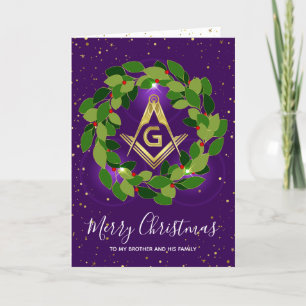 Pour Fêtes Annuelles Cartes de Noël maçonniques   Grand Lodge Holiday