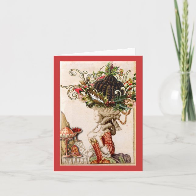 Pour Fêtes Annuelles Cartes de Noël Marie Antoinette (Devant)