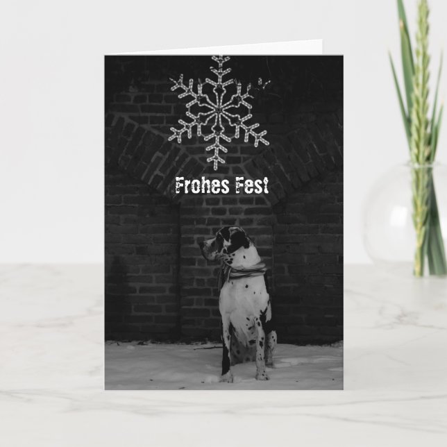 Pour Fêtes Annuelles Cartes de Noël noir et blanc (Devant)