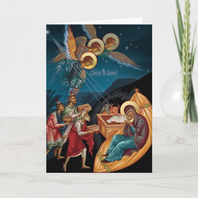 Pour Fêtes Annuelles Cartes de Noël orthodoxes (Devant)