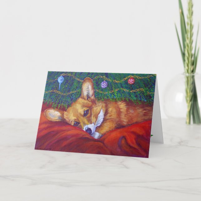 Pour Fêtes Annuelles Cartes de Noël Pembroke Welsh Corgi (Devant)