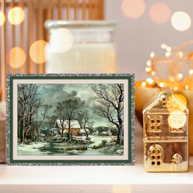 Pour Fêtes Annuelles Cartes de Noël personnalisées vintages (Créateur téléchargé)