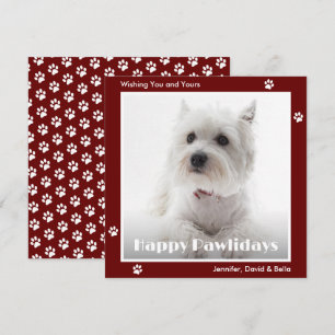 Pour Fêtes Annuelles Cartes de Noël photo de chien Westie
