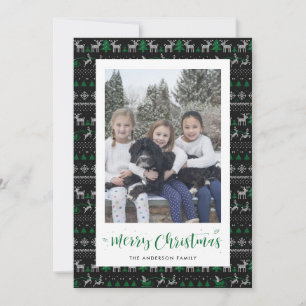Pour Fêtes Annuelles Cartes de Noël Photo du Père Noël noir