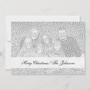 Pour Fêtes Annuelles Cartes de Noël photo recto-verso avec deux images