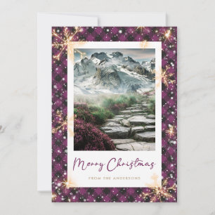 Pour Fêtes Annuelles Cartes de Noël Plaid Mountain de Buffalo Violet