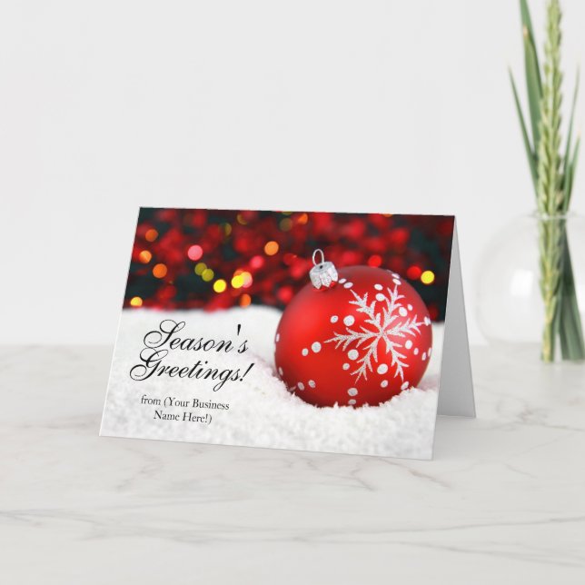 Pour Fêtes Annuelles Cartes de Noël professionnelles imprimées Red Spar (Devant)