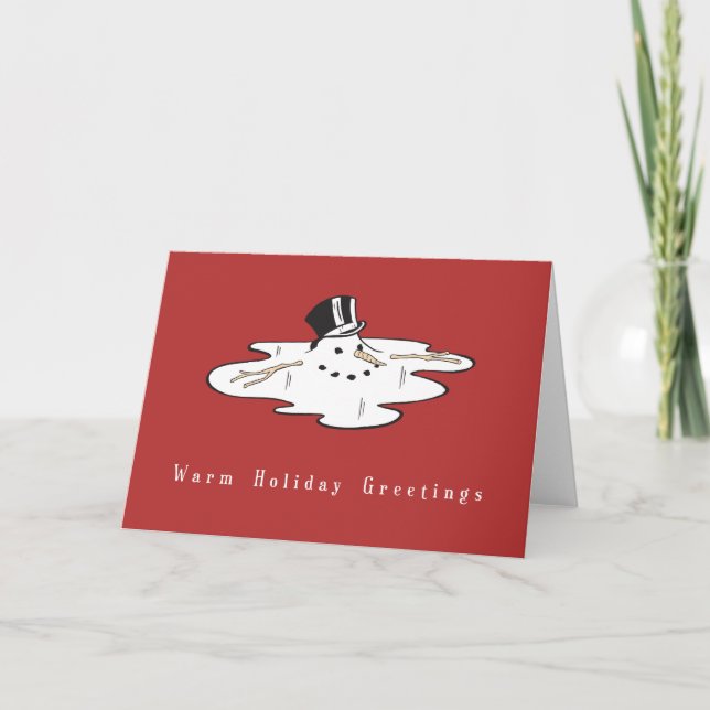 Pour Fêtes Annuelles Cartes de Noël professionnelles Snowman (Devant)