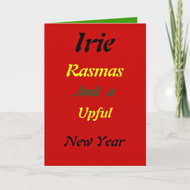 Pour Fêtes Annuelles Cartes de Noël Rasta (Devant)