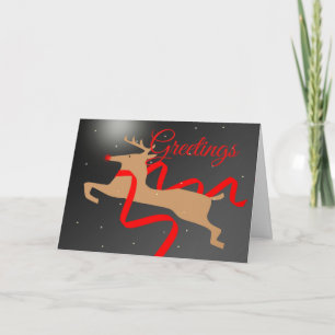 Pour Fêtes Annuelles Cartes de Noël Reindeer