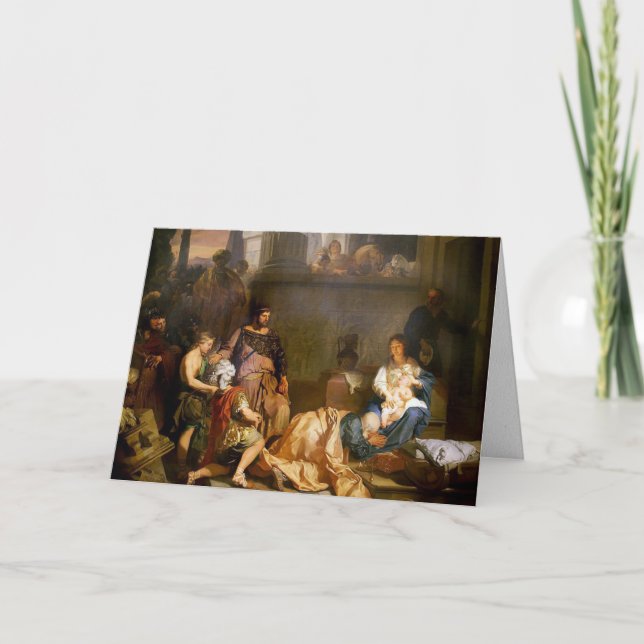 Pour Fêtes Annuelles Cartes de Noël religieuses | Adoration des rois 2 (Devant)