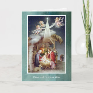 Pour Fêtes Annuelles Cartes de Noël religieuses | Adorons-Le