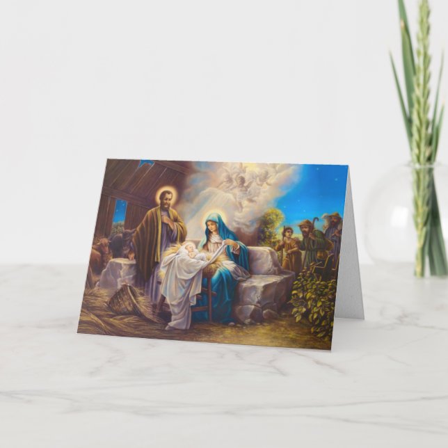 Pour Fêtes Annuelles Cartes de Noël religieuses | Mon engagement de Noë (Devant)