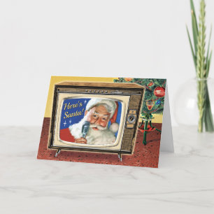 Pour Fêtes Annuelles Cartes de Noël rétro Père Noël