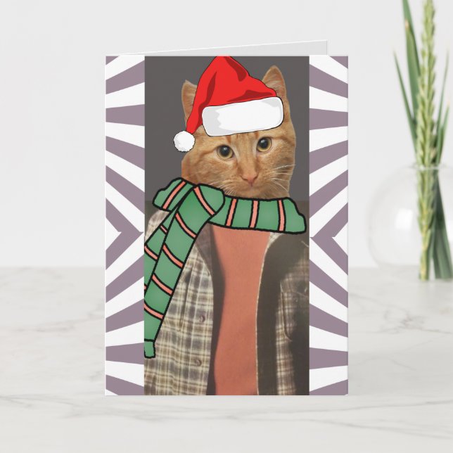 POUR FÊTES ANNUELLES CARTES DE NOËL RETRO RED GINGER DANS LES ANNÉES 19 (Devant)