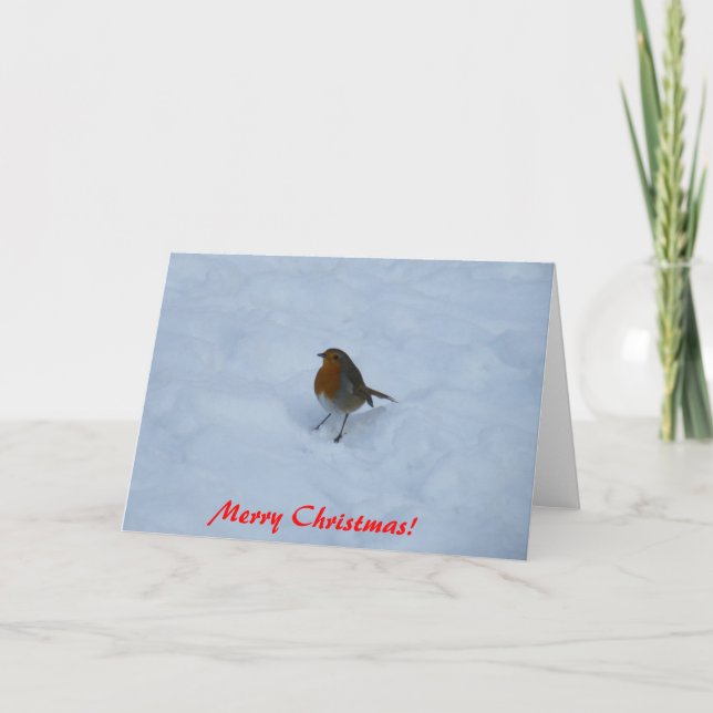 Pour Fêtes Annuelles Cartes de Noël Robin (Devant)