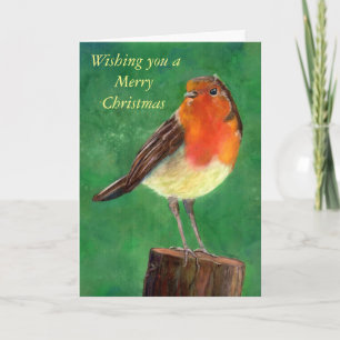 Pour Fêtes Annuelles Cartes de Noël Robin (a422)