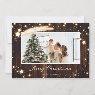 Pour Fêtes Annuelles Cartes de Noël Rustique en étoile