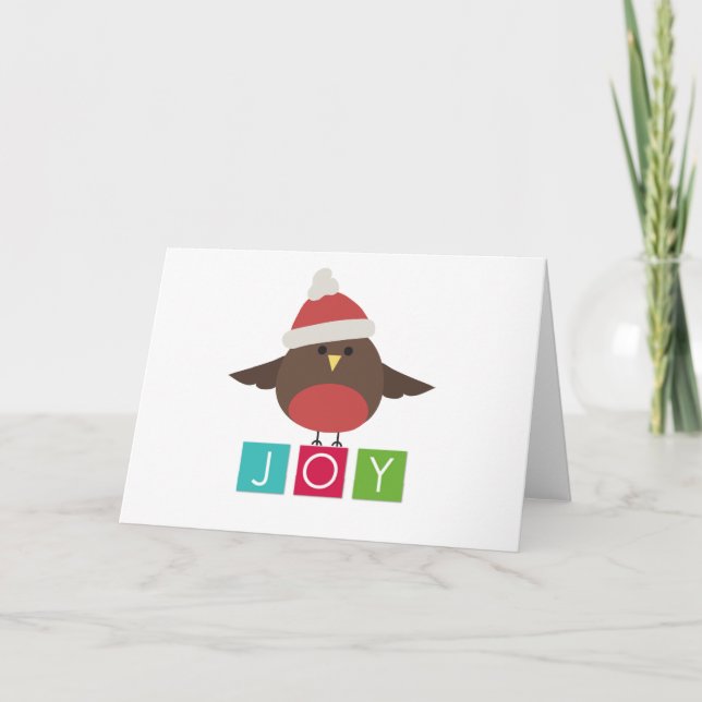 Pour Fêtes Annuelles cartes de noël simple petit oiseau (Devant)