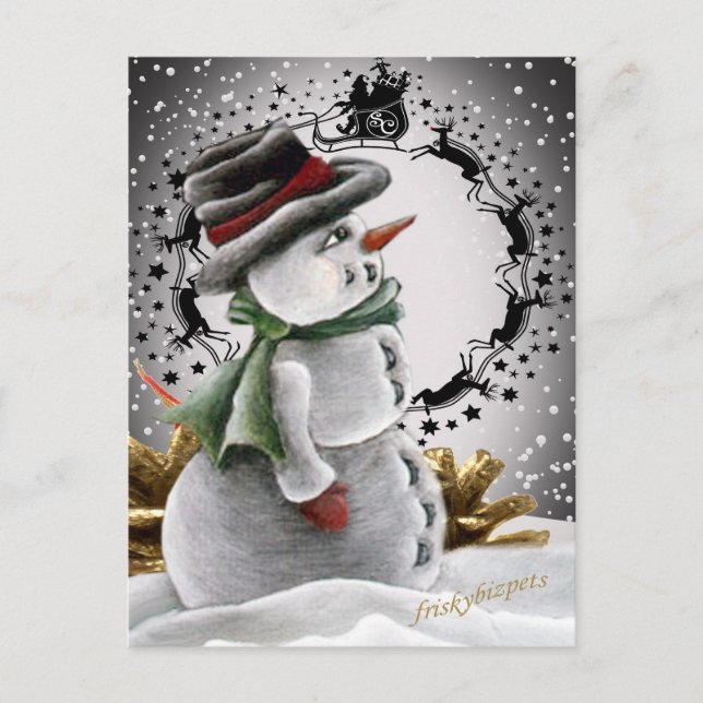 Pour Fêtes Annuelles Cartes de Noël Snowman (Devant)