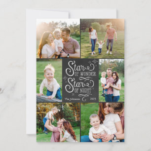 Pour Fêtes Annuelles Cartes de Noël Star of Wonder avec six photos