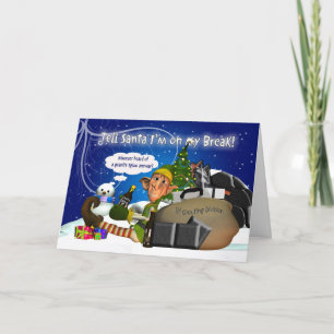 Pour Fêtes Annuelles Cartes de Noël Tilers avec Elf labourant un granit