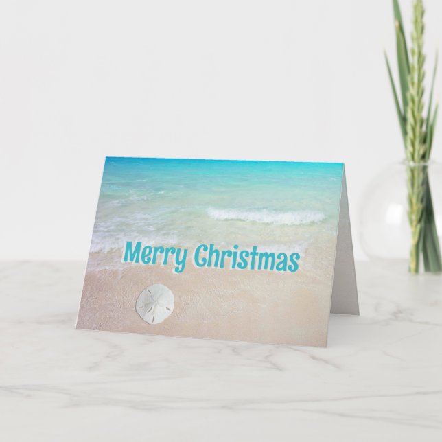 Pour Fêtes Annuelles Cartes de Noël Tropical Blue Ocean Beaches (Devant)