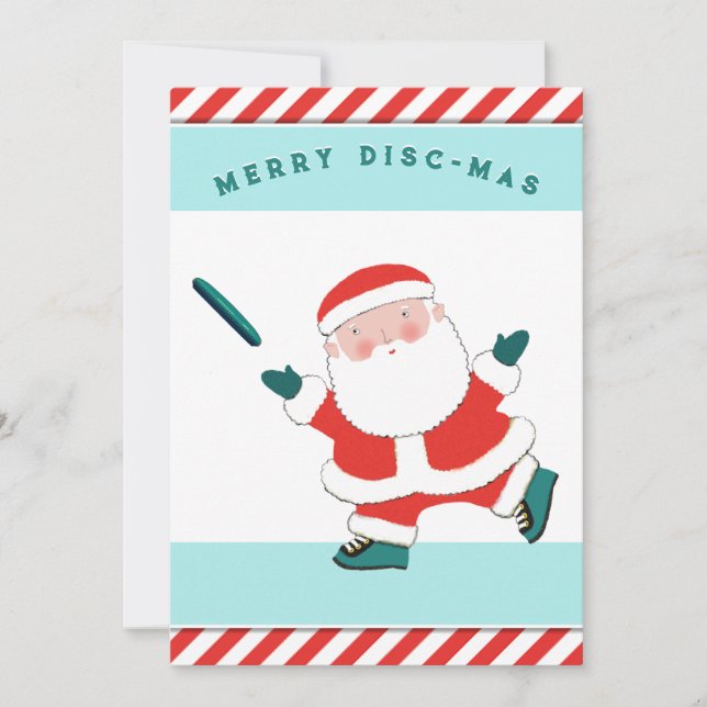 Pour Fêtes Annuelles Cartes de Noël Ultimate Frisbee (Devant)