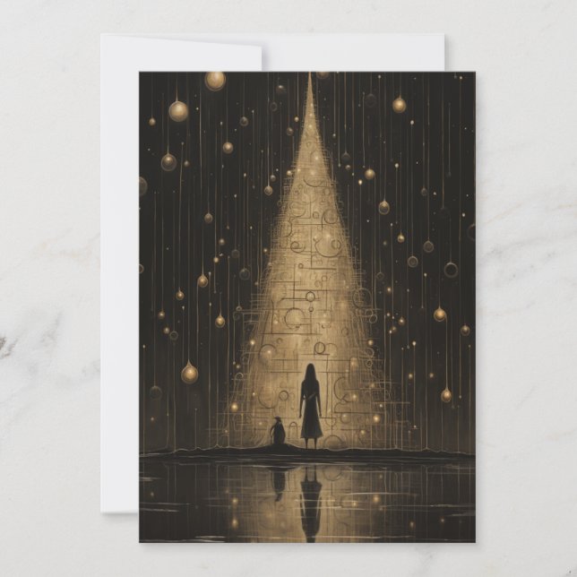 Pour Fêtes Annuelles Cartes de Noël uniques - Dessin de cartes de Noël (Devant)