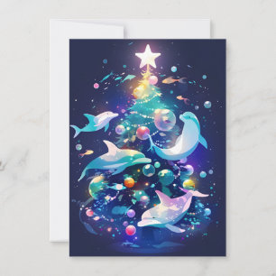 Pour Fêtes Annuelles Cartes de Noël uniques sous la mer