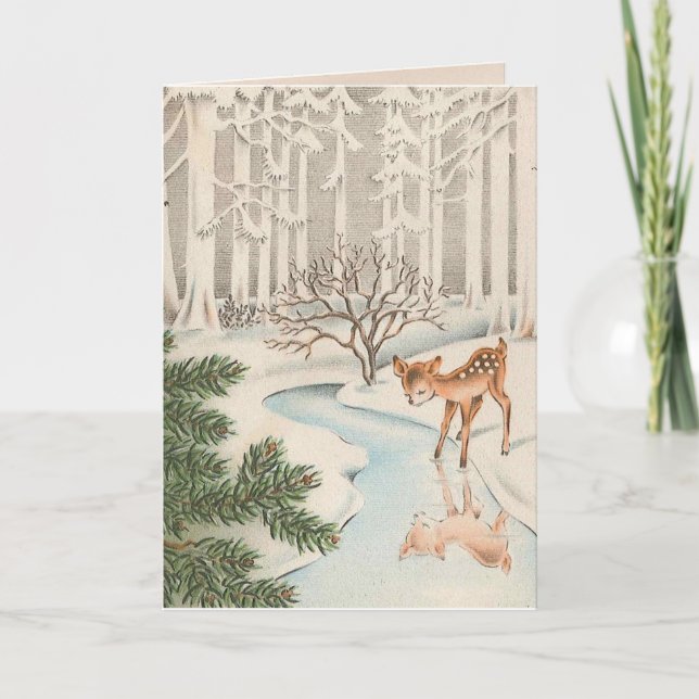 Pour Fêtes Annuelles Cartes de Noël Vintage (Devant)