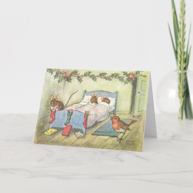 Pour Fêtes Annuelles Cartes de Noël Vintage (Devant)