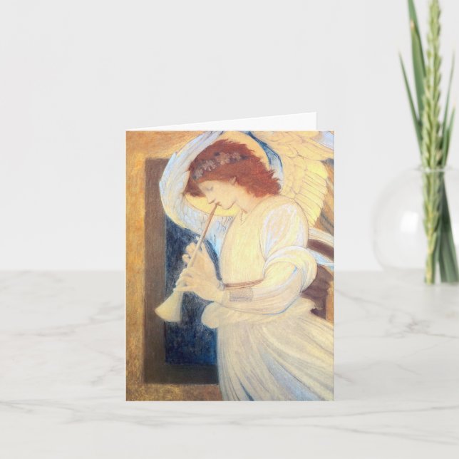 Pour Fêtes Annuelles Cartes de note d'ange de Noël - Edward Burne-Jones (Devant)