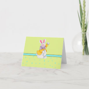 Pour Fêtes Annuelles Cartes de note de lapin de Pâques