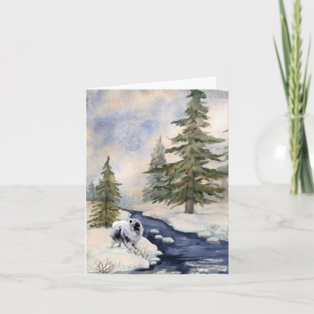 Pour Fêtes Annuelles Cartes de note de scène d'hiver (Devant)