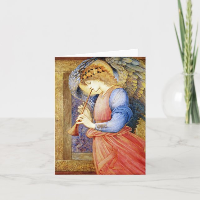 Pour Fêtes Annuelles Cartes de notes Ange de Noël Burne-Jones (Devant)